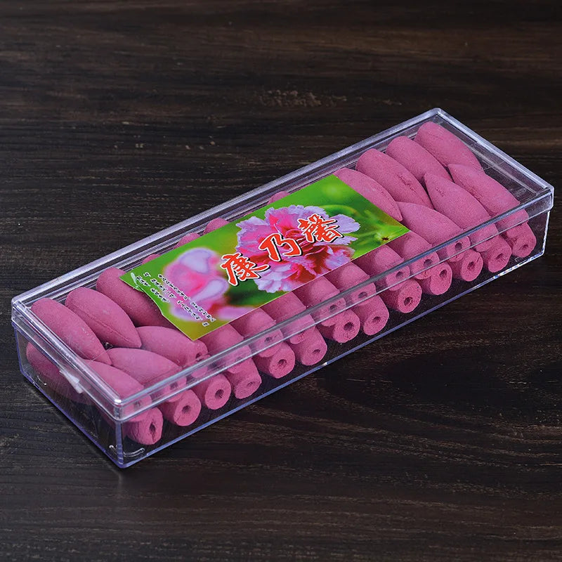 50 Pcs Smoky Backflow Incense Cone Sandalwood Lavender