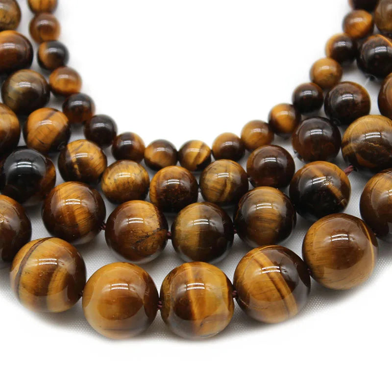 4/6/8/10/12/14mm Natural Yellow Tiger Eye Beads Round Loose Stone Beads for DIY Necklace Bracelet Jewelry Making Pick Size