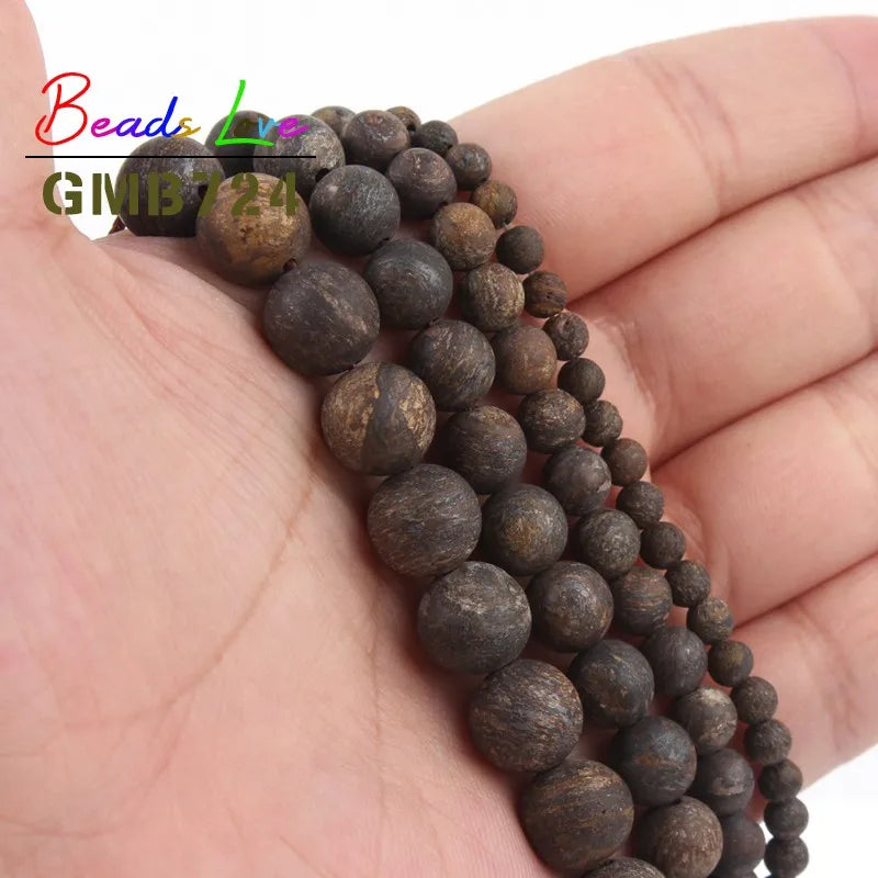 Natural Bronzite Stone Beads 10mm Round for DIY Jewelry