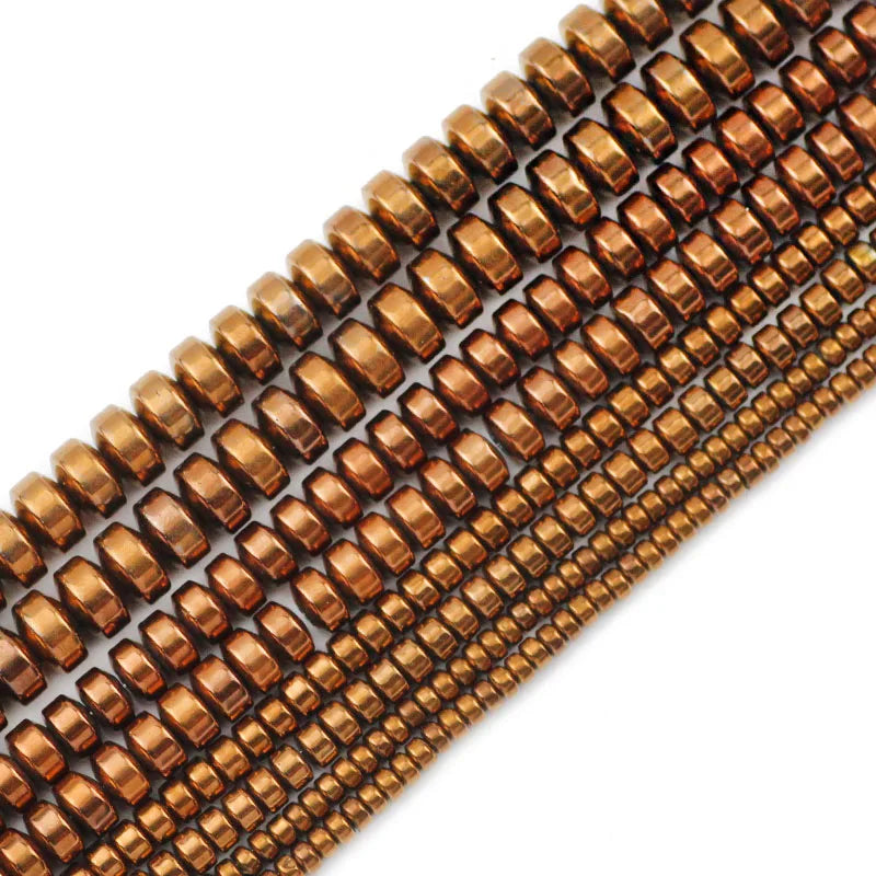 3/4/6/8mm Natural Hematite Copper Beads for DIY Jewelry