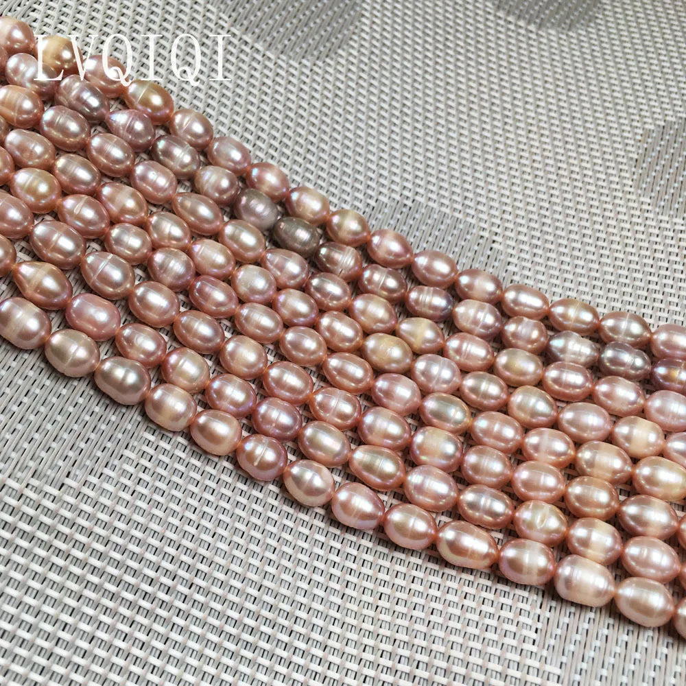 Real Natural Freshwater 100%Pearl Rice Beads Spacer Punch Loose Pearls Bead For Jewelry DIY Necklace Bracelet Accessories Making