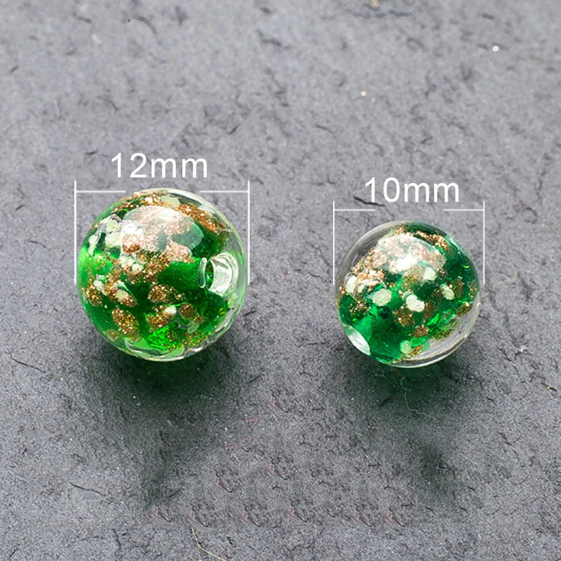 Round Lampwork Glass Beads 8mm 10mm 12mm Loose Beads for Jewelry Making