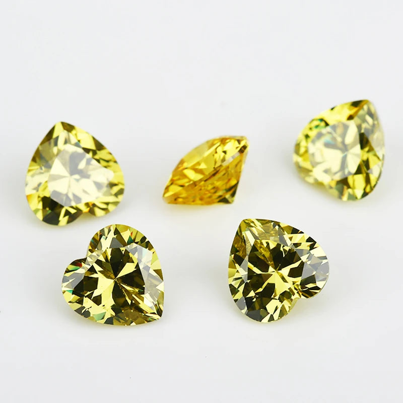 Size 3x3mm~10x10mm Heart Shape Loose Cubic Zirconia Stone 5A Zircon CZ Synthetic Gemstone For Jewelry