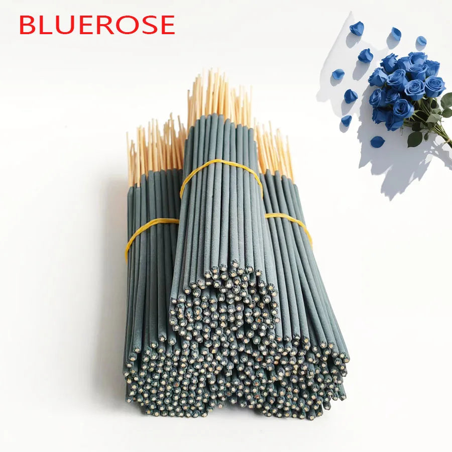 21/128/225pcs Blue Fairy Blue Rose Incense Stick, 8.66 Inch, Long-Lasting Fragrance Suitable for Home Meditation Valentine Day