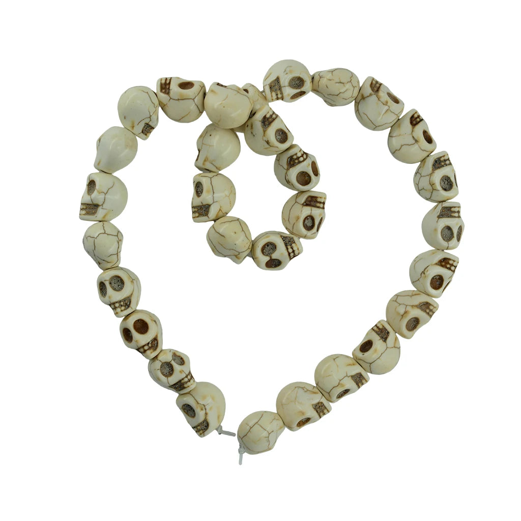 White Howlite Skull Beads 8x6mm 10x8mm 12x10mm Loose Stone Beads