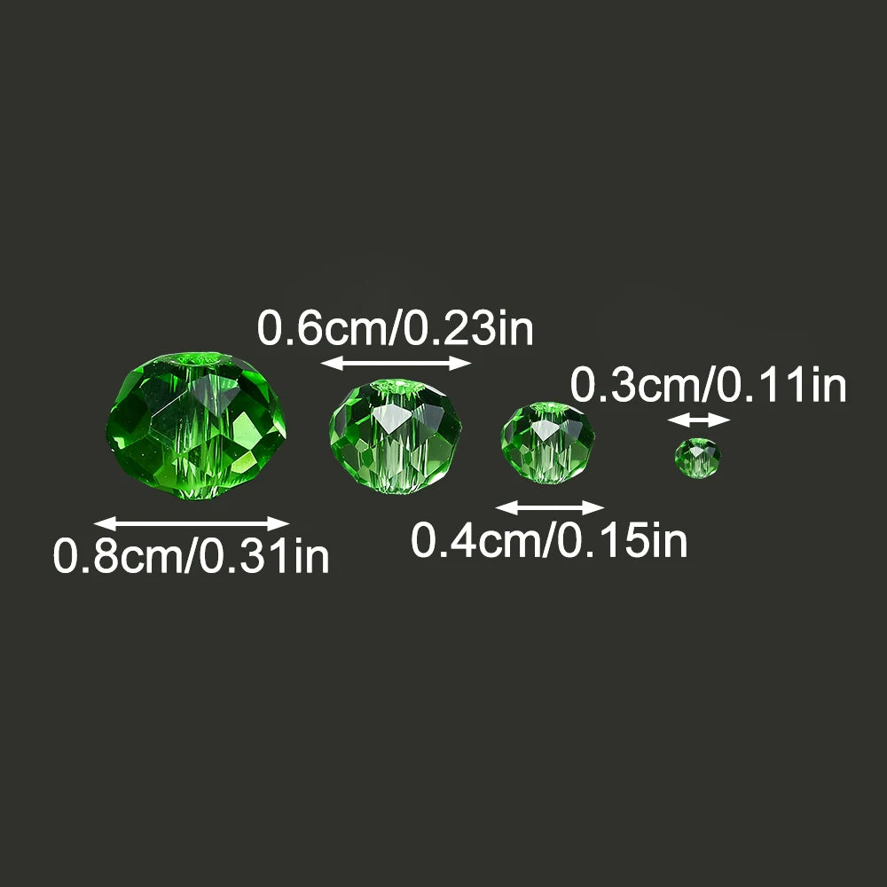 100-300pcs Green Crystal Glass Beads 3/4/6/8mm Shiny Faceted Loose Spacer Beads for Jewelry Making DIY Bracelet Necklace - AliExpress