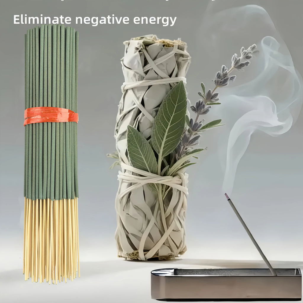 20/50/600/1500 Plant Extract White Sage Aromatherapy Sticks 8.66inch Fresh Air Suitable for Yoga Meditation Purifies the Soul and Eliminates Negative Energy