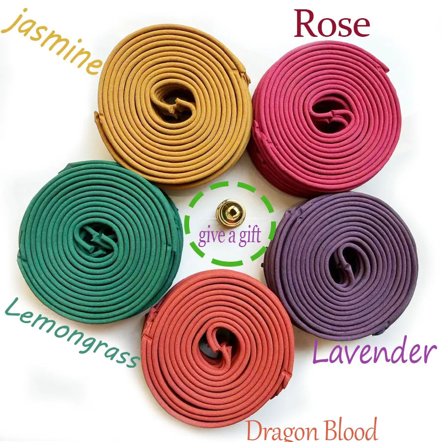 100 Mixed Spiral Fragrances, Including Lemongrass, Rose, Jasmine, Lavender, and Dragon Blood Incense Coils, Are the Best Choice