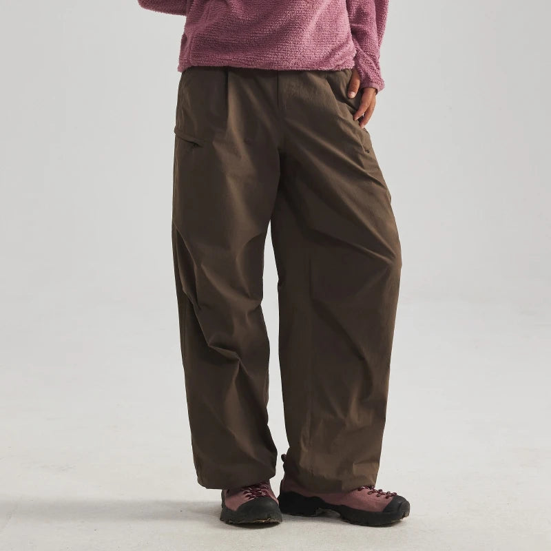 Naturehike Women's Waterproof Cargo Pants High-Stretch Wide Leg Quick-Dry Trekking Trousers Outdoor Hiking Paratrooper Pants