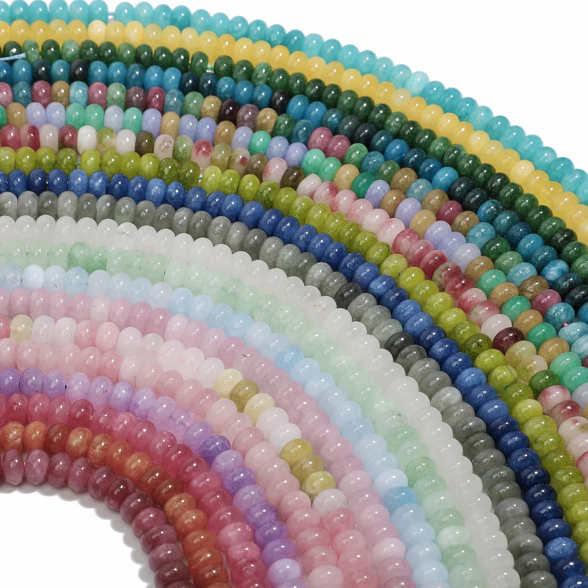 Natural Stone Rondelle Beads 5x8mm, 75pcs