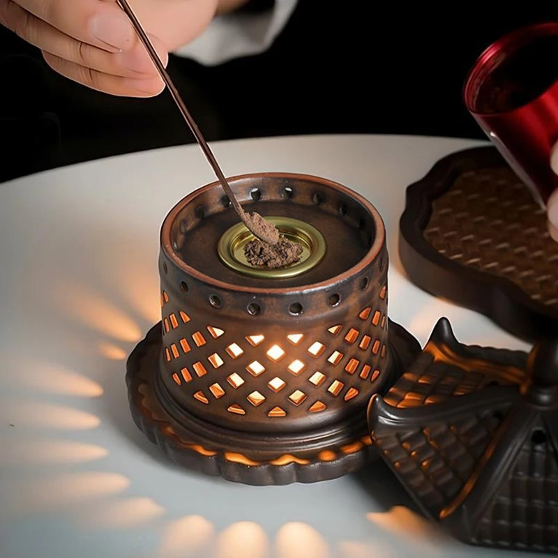 Vintage Ceramic Incense Burner for Aromatherapy