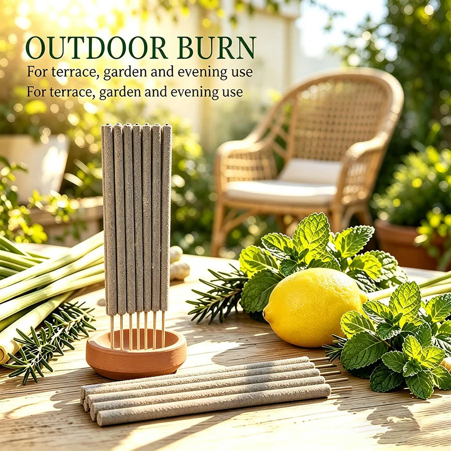 Upgraded Version of the Thick Incense Sticks—Long-Lasting, Richly Fragrant Lavender, Lemongrass, Sage, and Cherry Blossom, Perfect for Outdoor/Indoor Use, Yoga, and Meditation