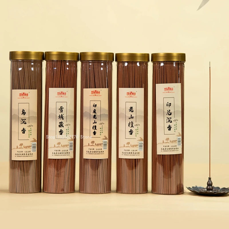20.5cm Natural Incense Sticks Indonesian Agarwood Old Mountain Sandalwood Indoor Purify The Air and Calm The Mind Joss Stick