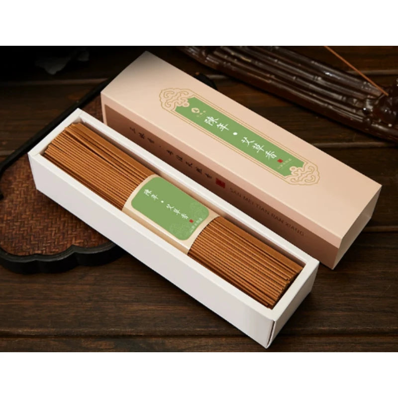 200g Incense Stick Indoor Agarwood Household Incense Natural Mugwort Mosquito Repellent Lavender Osmanthus Gardenia Aromatherapy