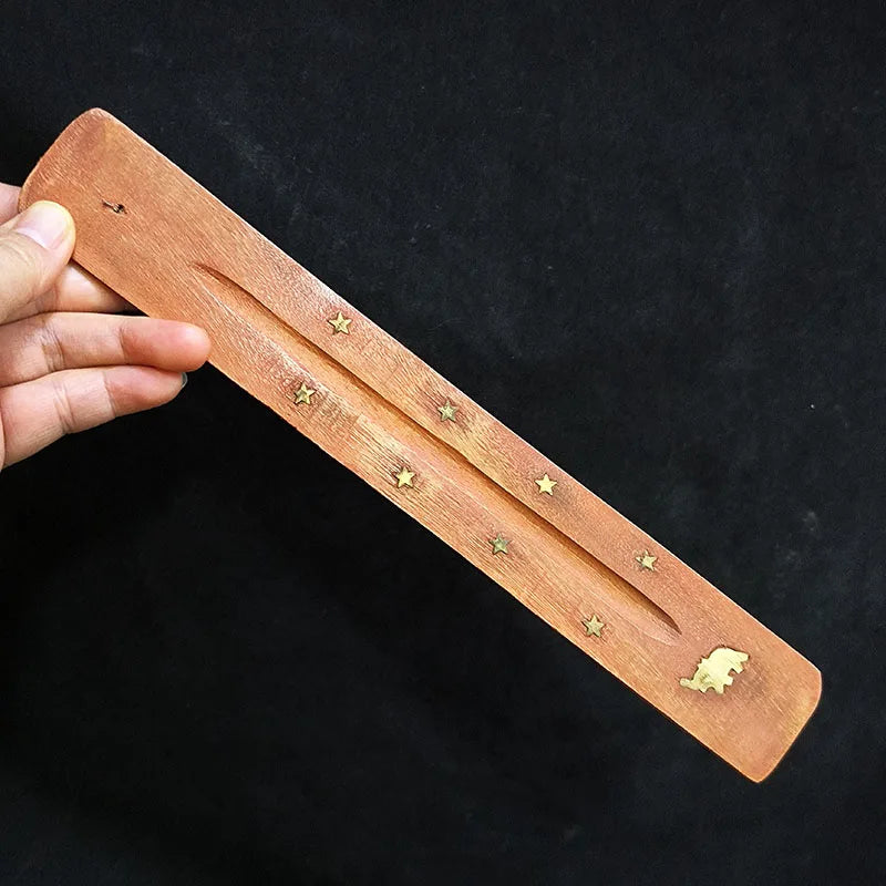 Handmade Thicken Solid Wood Incense Burner Indian Sandalwood OUDH Incense Sticks Holder Zen Buddha Fragrance Incense Base
