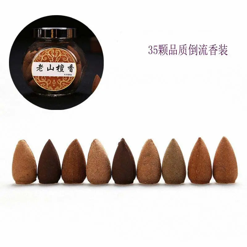 Laoshan Backflow Viewing Smoke Flowing Cloud Sandalwood Bullet Cone Incense Pagoda Agarwood Manufacturer