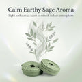 White sage scented spiral incense, 2.5-inch diameter handmade coil incense, 3-4 hours burning time, light and fresh fragrance, suitable for yoga, meditation, home, office, and outdoor use, convenient and portable