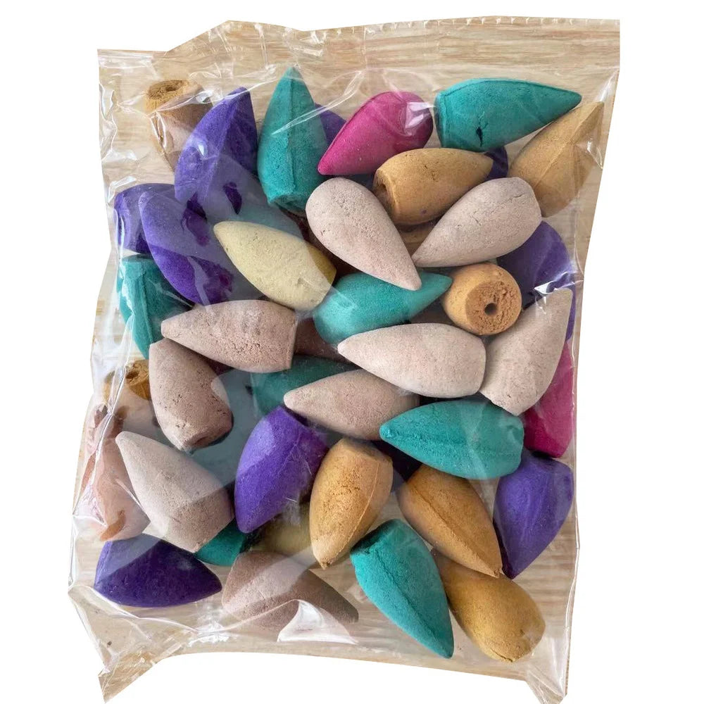 Backflow Incense Cones 37x13mm Rose Mint Sandalwood