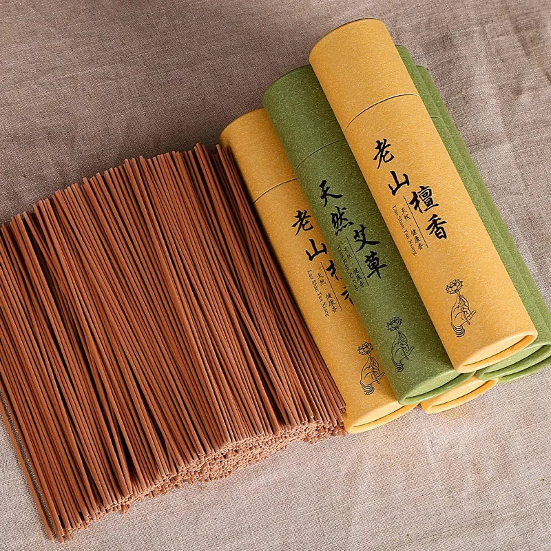 Natural Herbal Old Sandalwood Incense Sticks Wormwood Tibetan Agarwood Cypress Incense Long Lasting Fragrance for Buddha Worship