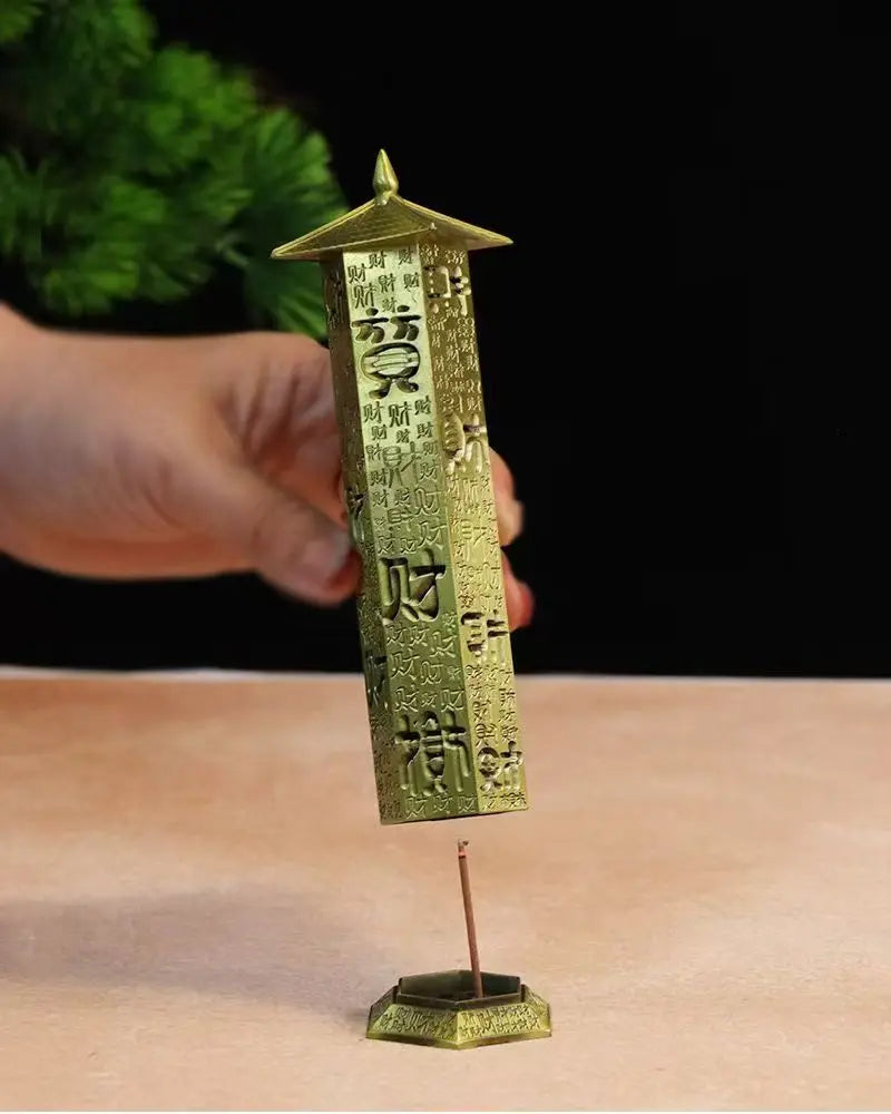 Baifu Vertical Short Incense Burner Hollow Aromatherapy Burner Home Indoor Tea Ceremony Decoration Incense Stand