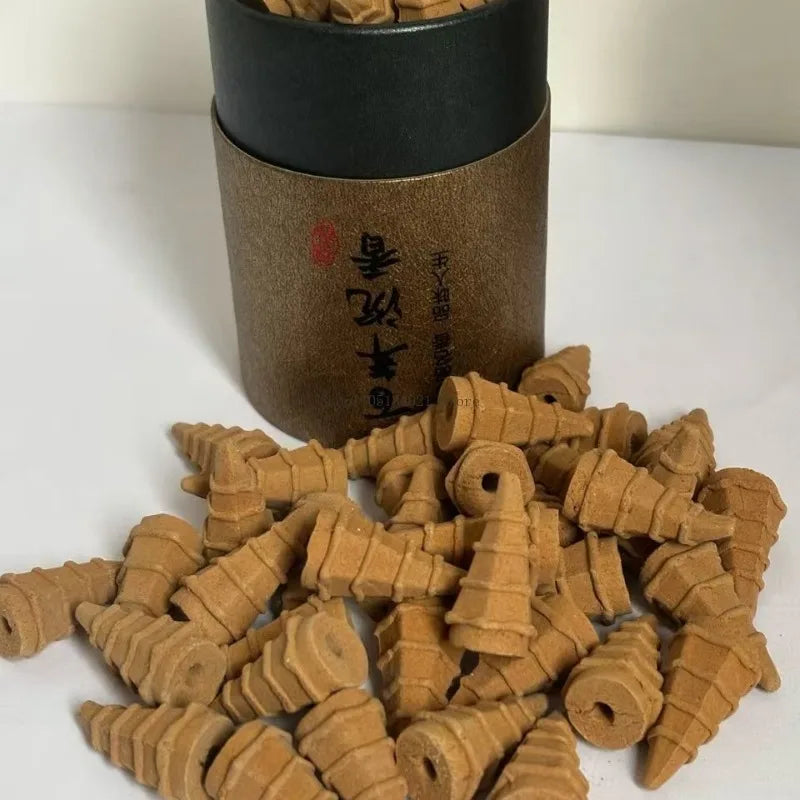 50g Hainan Agarwood Handmade Reverse Flow Tower Incense Home Indoor Advanced Lasting Fragrance Relaxing Purifying Aromatherapy