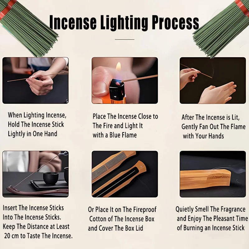 Hot-Selling High-Quality White Sage Incense Sticks, 22cm Long Thickened Handmade Bamboo Incense Sticks, with Natural Fragrance, Long-Lasting Scent, Perfect Choice for Meditation, Yoga, Massage, Home, Hotels, and Spas