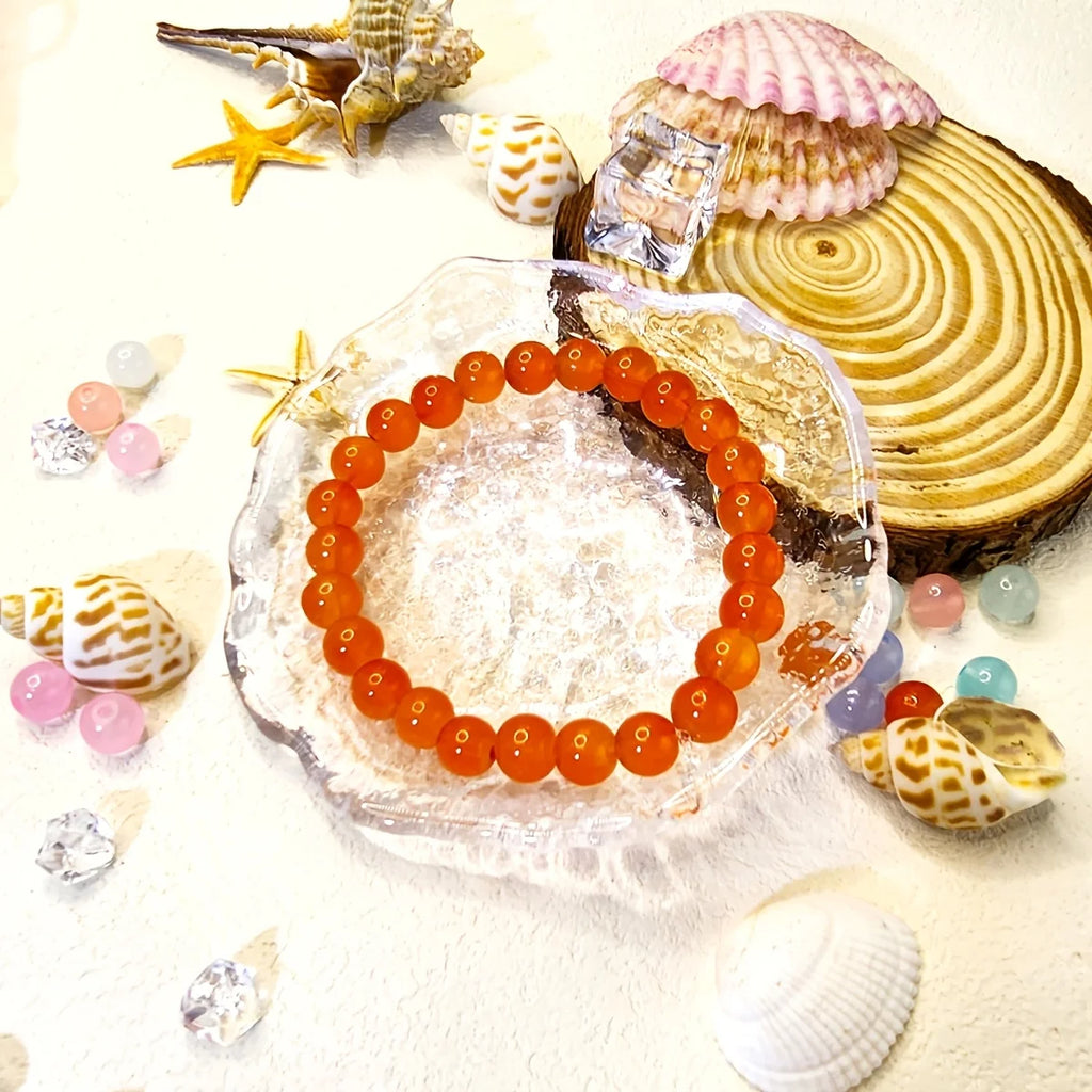 Beading Kit: 500+pcs 8mm Glass & Crystal Beads in 24 Colors - Perfect for DIY Jewelry, Bracelets & Necklaces-Ideal for Beginners