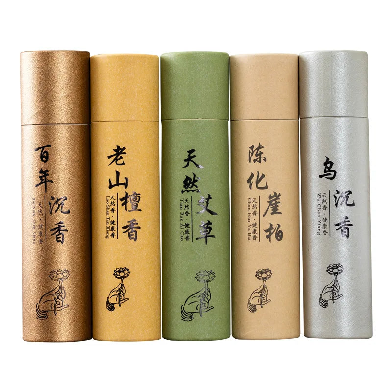 400Pcs Natural Wood Herbal Incense Sticks with Free Holder Multi Scent Sandalwood Agarwood Wormwood for Home Yoga Room Relaxatio