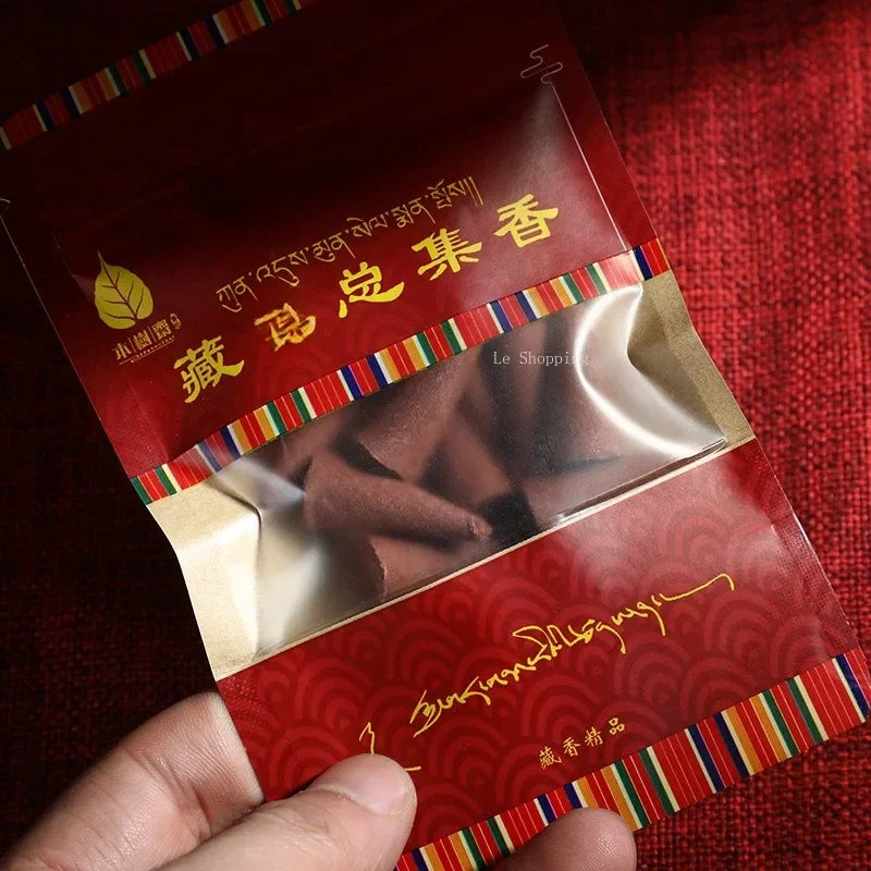 Natural Tibetan Incense/Tower Incense Temple Ancestral Home Indoor Home Purification Air/Peace of God To Help Sleep Aromatherapy
