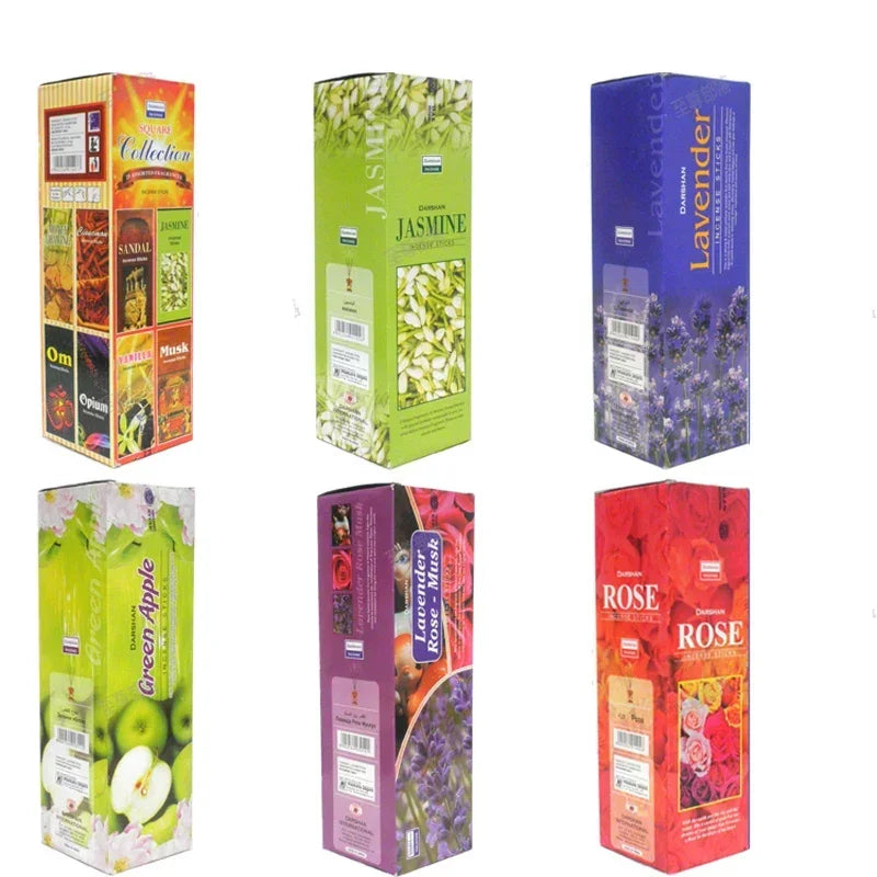 10/25 Boxes Smell India Stick Incense Tibetan Lavender White Sage Sandalwood Natural Home Fragrance Household Indoor Clean Air