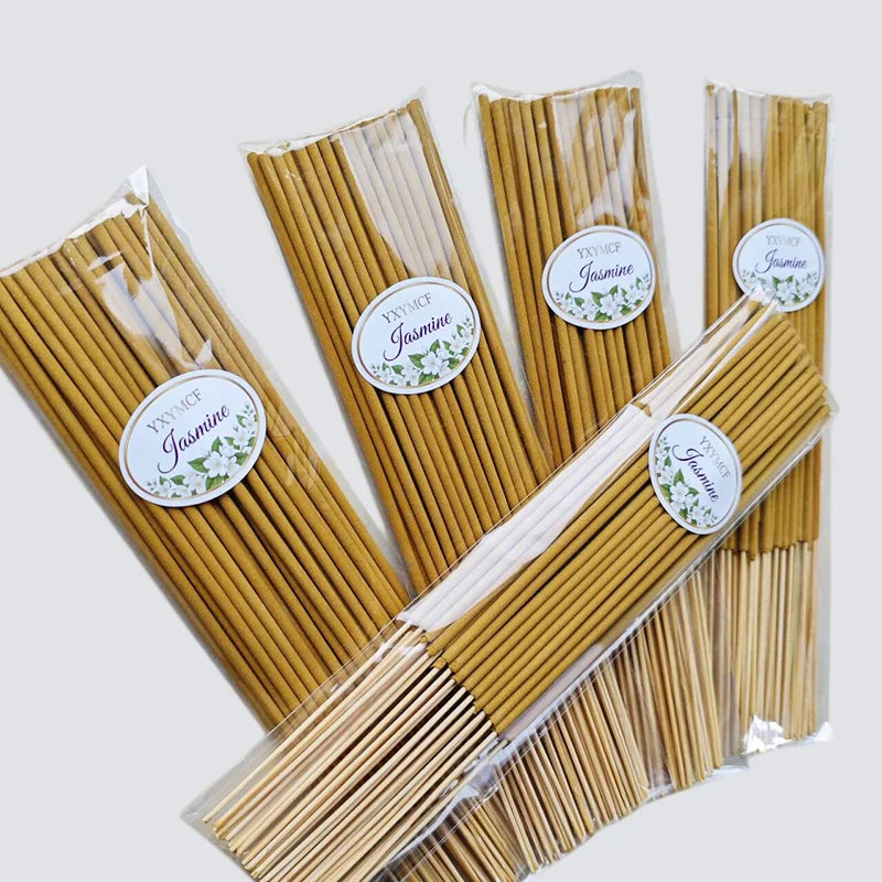 Natural Jasmine Incense Sticks Long-lasting Fragrance Suitable for Home Office Yoga Meditation Air Purification Aromatherapy