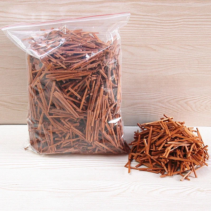 500g/bag Natural Sandalwood Strips Original Wood Sticks Indoor Temple Worship Buddha Burn Incense Pray for Purification of Air