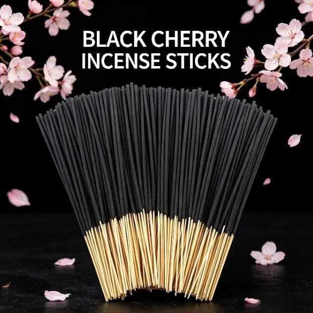 33/55/100/220/666pcs/lot Natural Japanese Black Cherry Blossom Incense Sticks 22cm Long Last Home Scents Bulk Sale Stick Incense