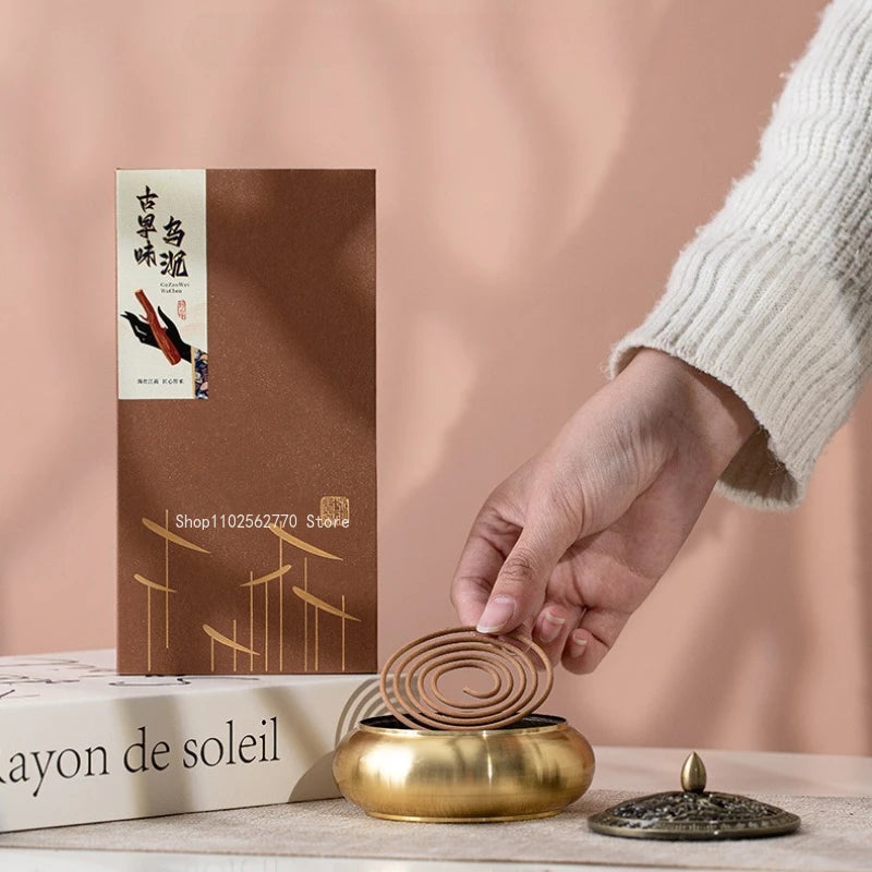 Natural Coil Incense Sandalwood and Agarwood Floral Fragrance Home Indoor Purify The Air Remove Odors Calm The Mind Aid Sleep