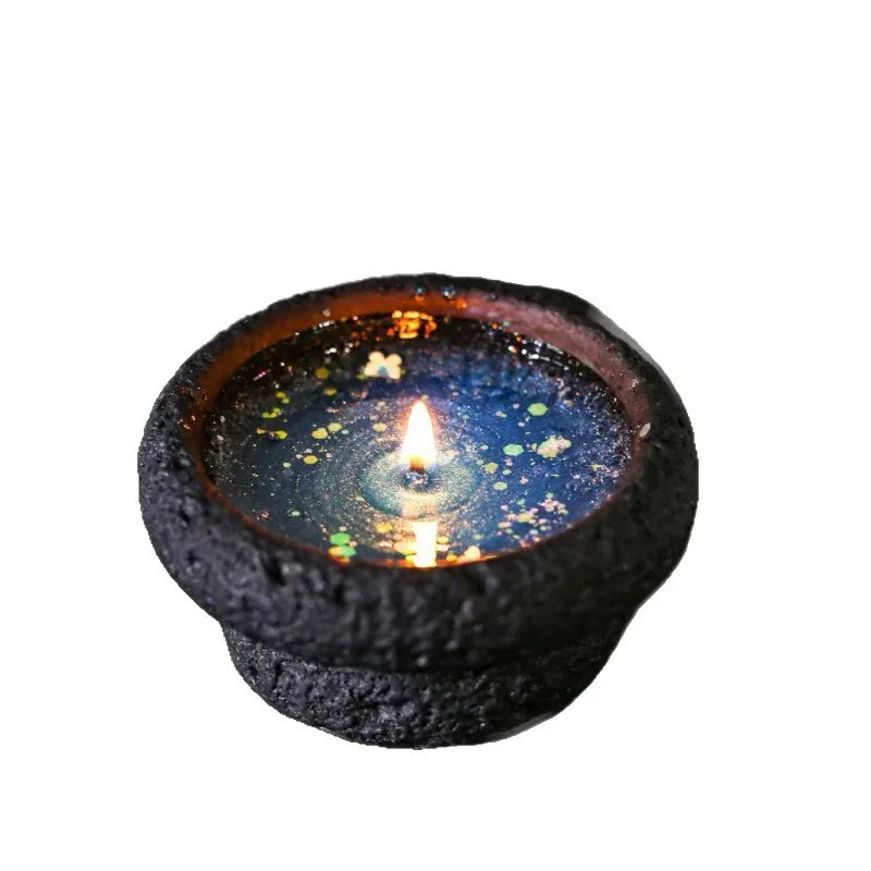 xmsj Galaxy meteorite scented candle, ebony agarwood starry sky atmosphere candle, niche high-end bedroom atmosphere