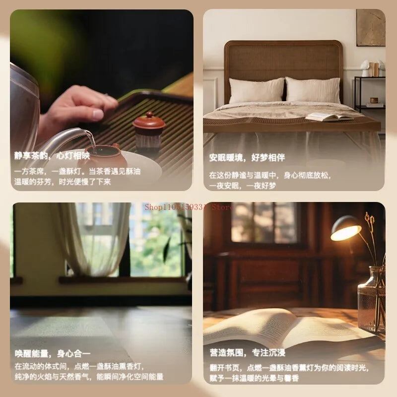 Agarwood incense lamp, fire-proof incense essential oil, household living room,  raw material, sandalwood  aromatherapy stove