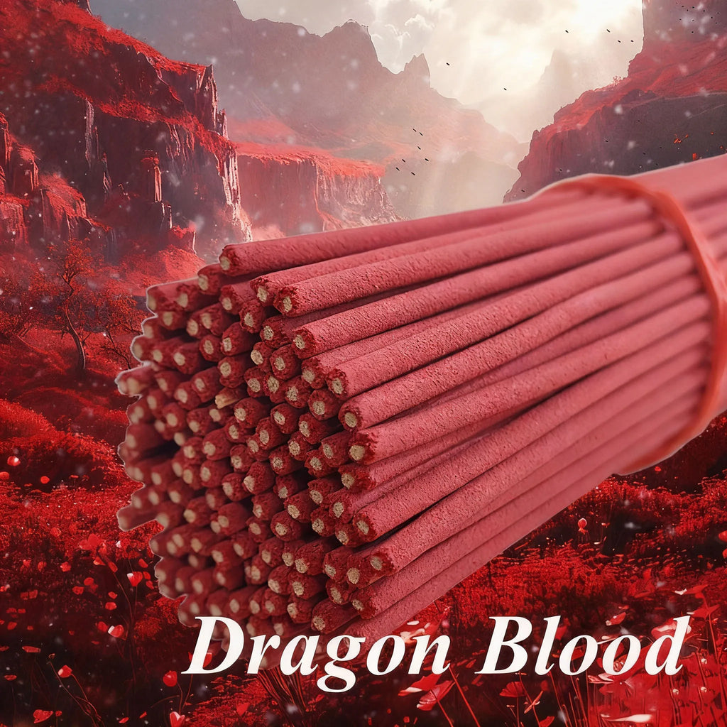 20/50/100/200/400 Pieces, Dragon's Blood Incense Sticks, 22.0cm - Rich Aroma for Home, Camping, Yoga and Meditation - Ideal Gift for St. Patrick's Day, Ramadan, Mother's Day and Father's Day, Graduation - Feather-Free, Pure Wood