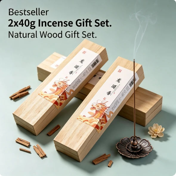 Hot Selling 40g Ambergris Incense Gift Set Natural Wood Stick Incense For Home Meditation. lavender sage incense cones