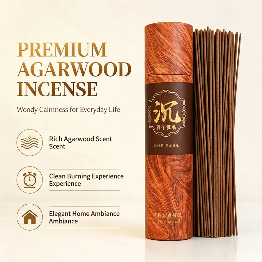 Large Handmade Incense with Century-Old agarwood, Rich Fragrance, Perfect for Study, Tea Room or yoga Decoration