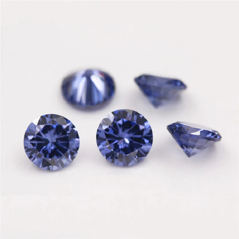 100pcs 1mm 2mm 3mm (1.0~3.0mm) AAAAA Round Cubic Zirconia Stone Loose White Golden Yellow Voilet Olive Green Black Pink