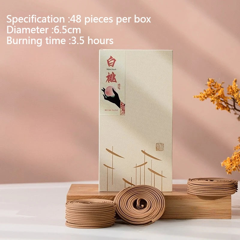 Natural Coil Incense Sandalwood and Agarwood Floral Fragrance Home Indoor Purify The Air Remove Odors Calm The Mind Aid Sleep