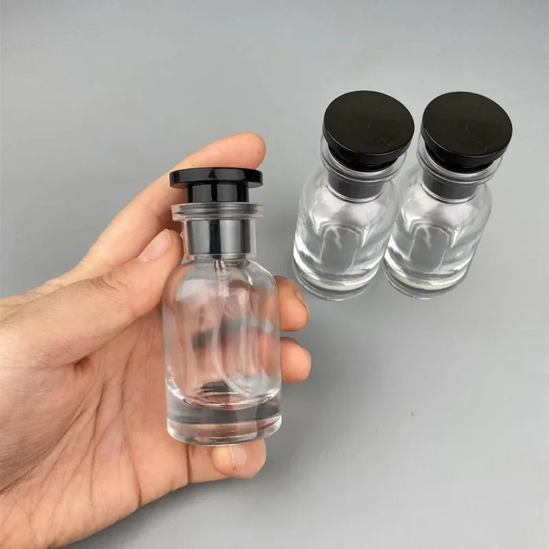 1/2/3/4/5pcs 30ml Glass Empty Refillable Perfume Bottle Cylinder,Travel Portable Perfume Atomizer Sample Bottle