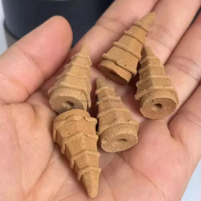 50g Hainan Agarwood Handmade Reverse Flow Tower Incense Home Indoor Advanced Lasting Fragrance Relaxing Purifying Aromatherapy
