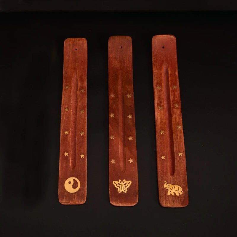 Handmade Thicken Solid Wood Incense Burner Indian Sandalwood OUDH Incense Sticks Holder Zen Buddha Fragrance Incense Base