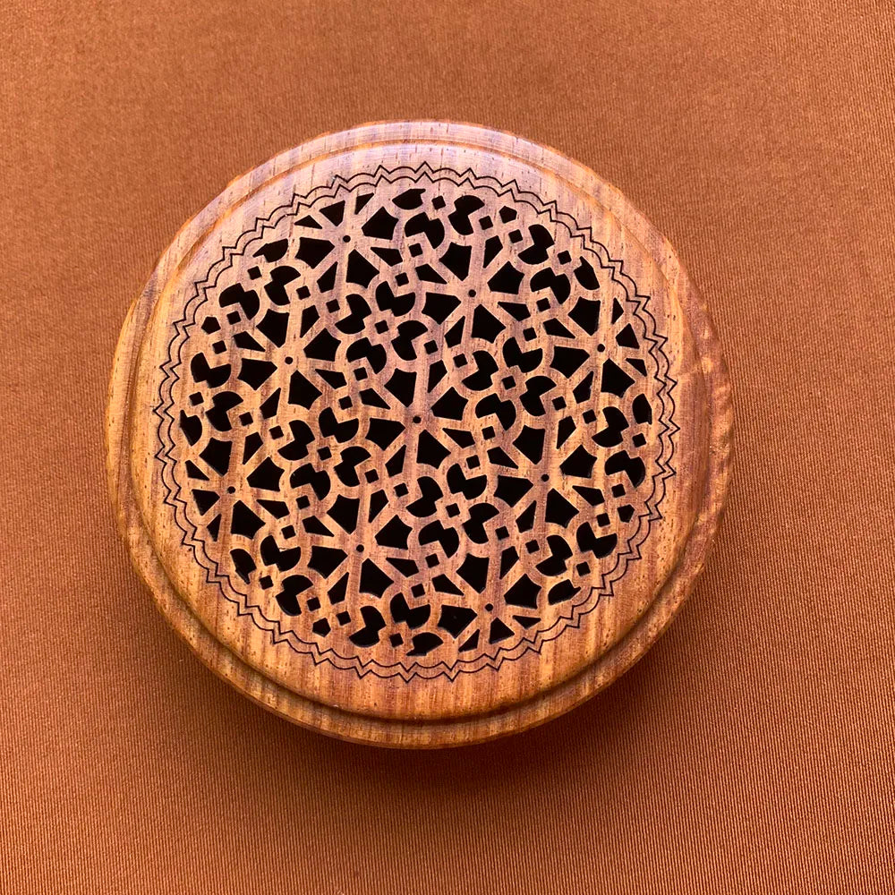Free Shipping Vietnam Rosewood Incense Burner for 2-4Hr Coil Incense Portable wooden Incense holder With Fireproof Mat