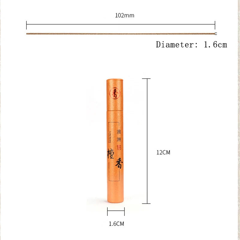 10.5cm Short Sandalwood Agarwood Incense Sticks - Long-lasting Natural Handmade Fragrance for Meditation, Yoga, Home, Zen Temple