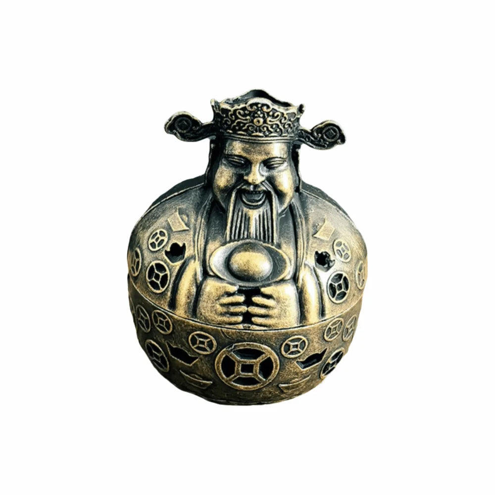 New Chinese Style Incense Burner Zinc Alloy Good Symbolism Incense Holder Lotus Lucky Cat God of Wealth Incense Burning