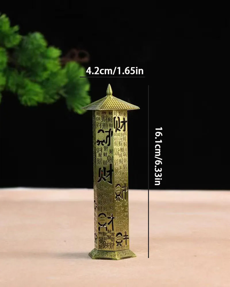 Baifu Vertical Short Incense Burner Hollow Aromatherapy Burner Home Indoor Tea Ceremony Decoration Incense Stand