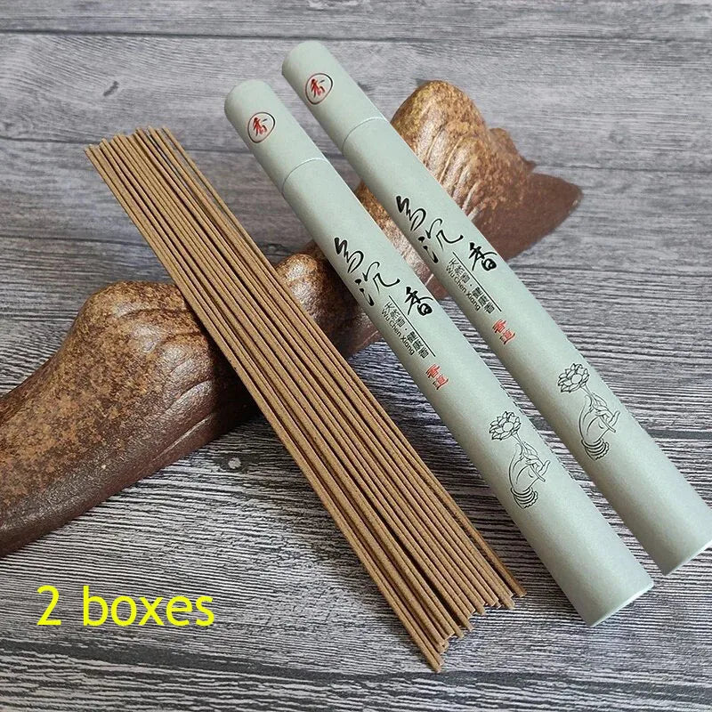 2Box Natural Sandalwood Incense Sticks 40pcs/box Sleeping Aiding Tranquilize Mind Refreshing Scents for Home Office Bedroom