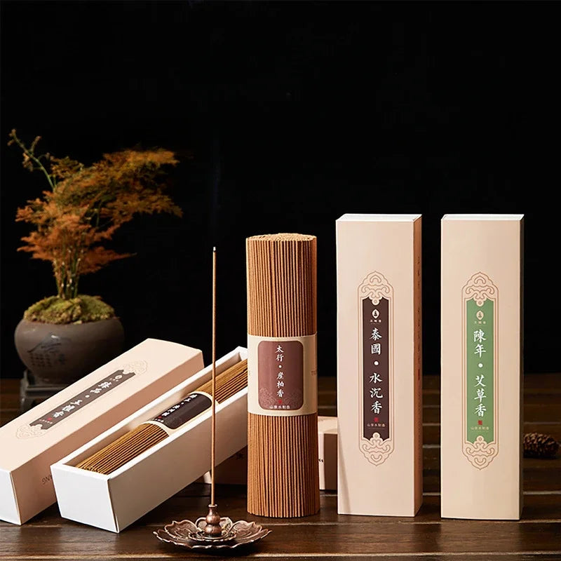 200g Incense Stick Indoor Agarwood Household Incense Natural Mugwort Mosquito Repellent Lavender Osmanthus Gardenia Aromatherapy